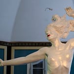 DORNRÖSCHEN - Environment, Tilmann Krumrey, 2011 DORNRÖSCHEN - Environment, barb wire, plaster, casein, pigment, silver leaf, Tilmann Krumrey, 2010