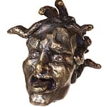 GORGO MEDUSA - Tilmann Krumrey, 2006 GORGO MEDUSA - Elektron 576 (gold-silver-alloy), 251 g, from series of grotesque heads 5.5 cm x 5.5 cm x 5.0 cm - Tilmann Krumrey, 2006