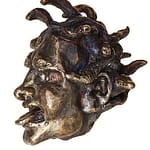 GORGO MEDUSA - Tilmann Krumrey, 2006 GORGO MEDUSA - Elektron 576 (gold-silver-alloy), 251 g, from series of grotesque heads 5.5 cm x 5.5 cm x 5.0 cm - Tilmann Krumrey, 2006