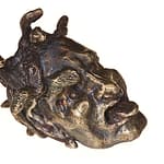 GORGO MEDUSA - Tilmann Krumrey, 2006 GORGO MEDUSA - Elektron 576 (gold-silver-alloy), 251 g, from series of grotesque heads 5.5 cm x 5.5 cm x 5.0 cm - Tilmann Krumrey, 2006