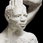 AROUSED - Tilmann Krumrey, 1991 - 2008 AROUSED, Detail - 75 x 89 x 150 cm, Carrara marble, Chrome fluorite, weight approx. 2 tons, plint wood 49cm - Tilmann Krumrey, 1991 - 2008