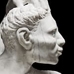 AROUSED - Tilmann Krumrey, 1991 - 2008 AROUSED, Detail - 75 x 89 x 150 cm, Carrara marble, Chrome fluorite, weight approx. 2 tons, plint wood 49cm - Tilmann Krumrey, 1991 - 2008