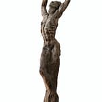 CRUCIFIED - Tilmann Krumrey 1990 CRUCIFIED, oak wood, 40 x 64 x 219 cm, plinth steel 49 cm - Tilmann Krumrey 1990