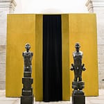 Monomyth Series: BLOCK 1 - BREATH - Environment -Tilmann Krumrey 2010 Monomyth Series: BLOCK 1 - BREATH - Environment -plywood aleppo pine, molleton, light installation, sound installation, lawn, paint - Tilmann Krumrey 2010